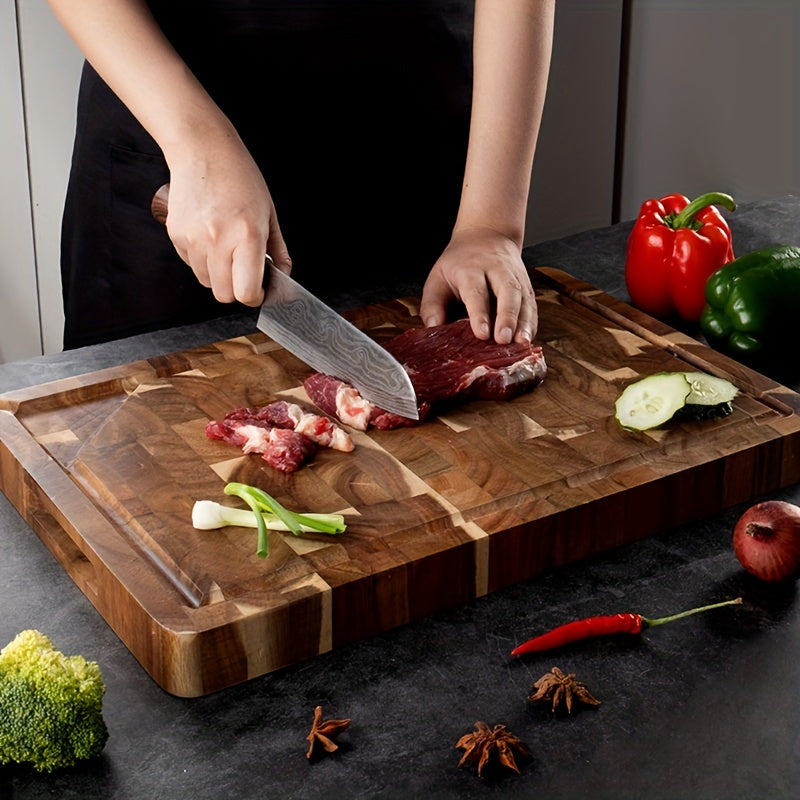 Acacia wood end-grain cutting board