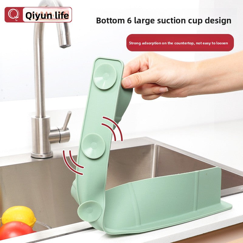 Silicone Sink Splash Guard Suction Cup Water Barrier for Bathroom
