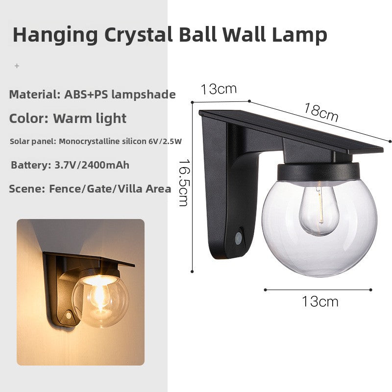 Solar Powered Outdoor Wall Light Lamp