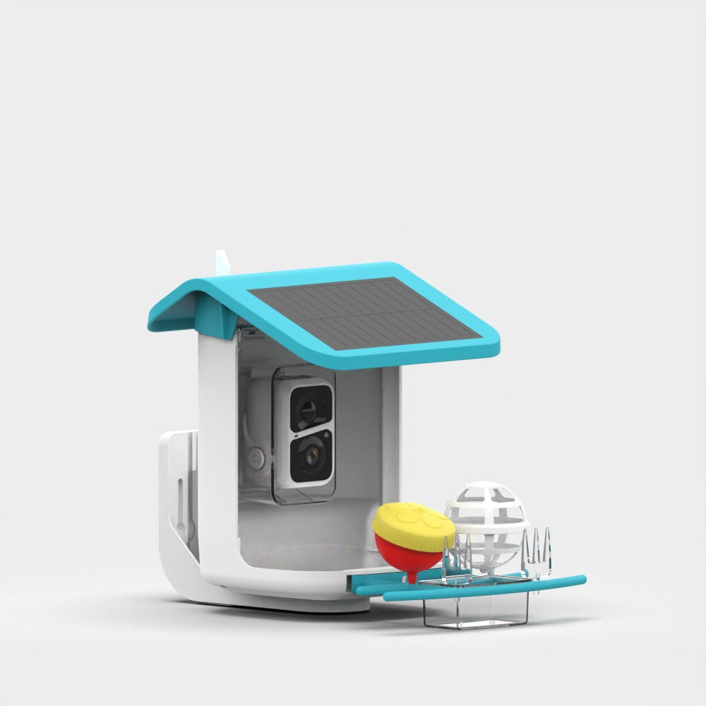 Solar Powered AI Bird Feeder Camera Smart Garden Wildlife Feeder