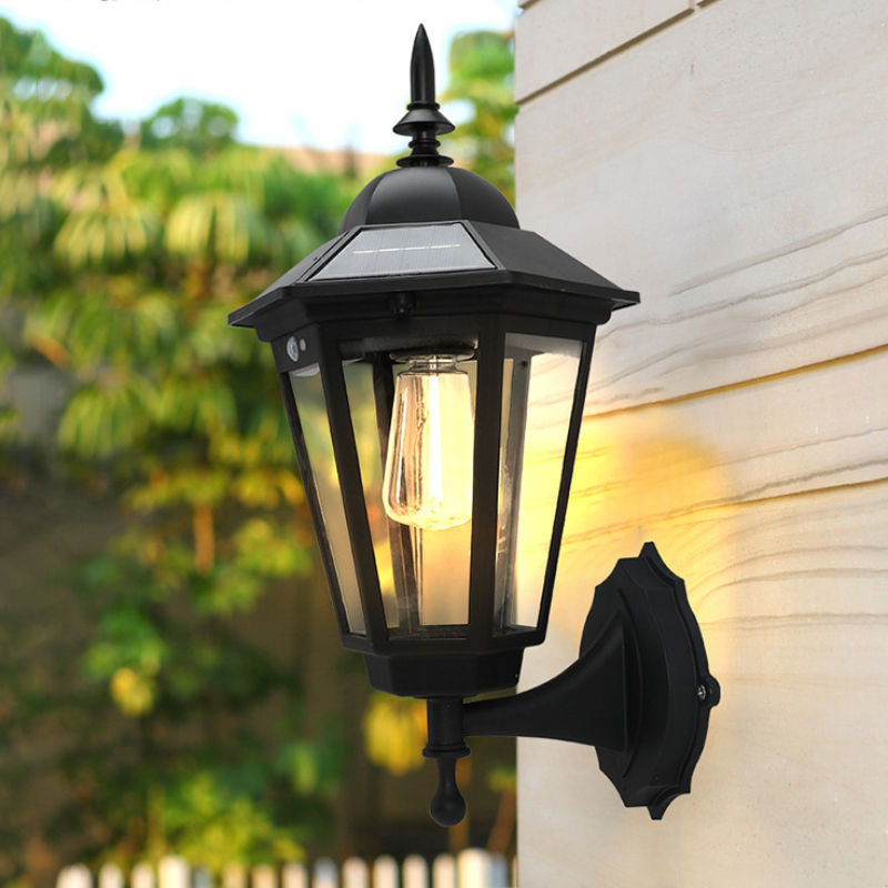 Solar Powered Outdoor Wall Light Motion Sensor Lamp