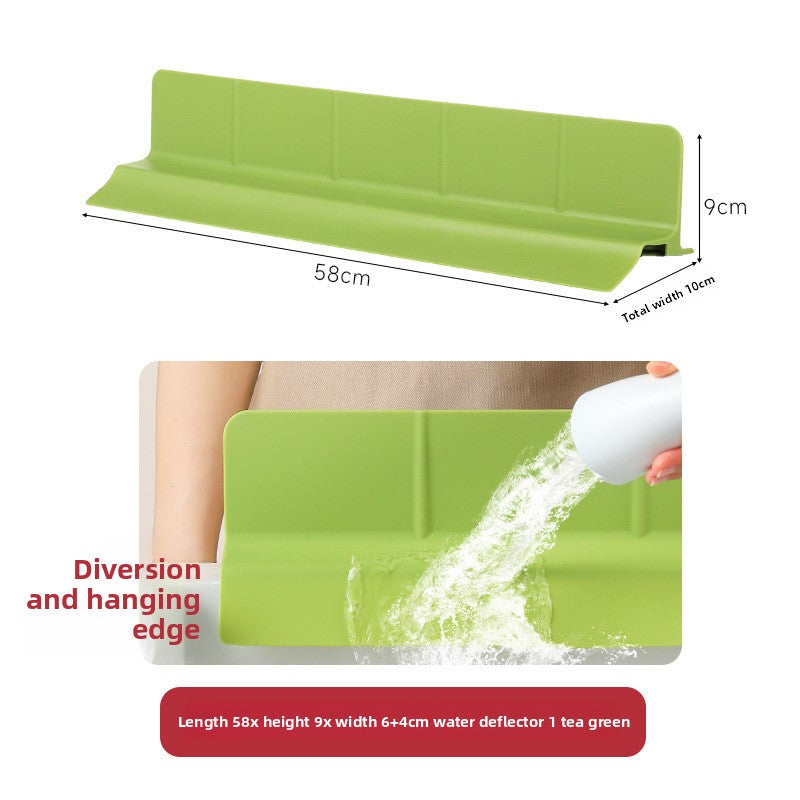 Silicone Sink Splash Guard Suction Cup Water Barrier for Bathroom