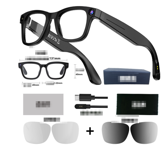 AI Camera Smart Glasses Hands Free Photo and Video Recording