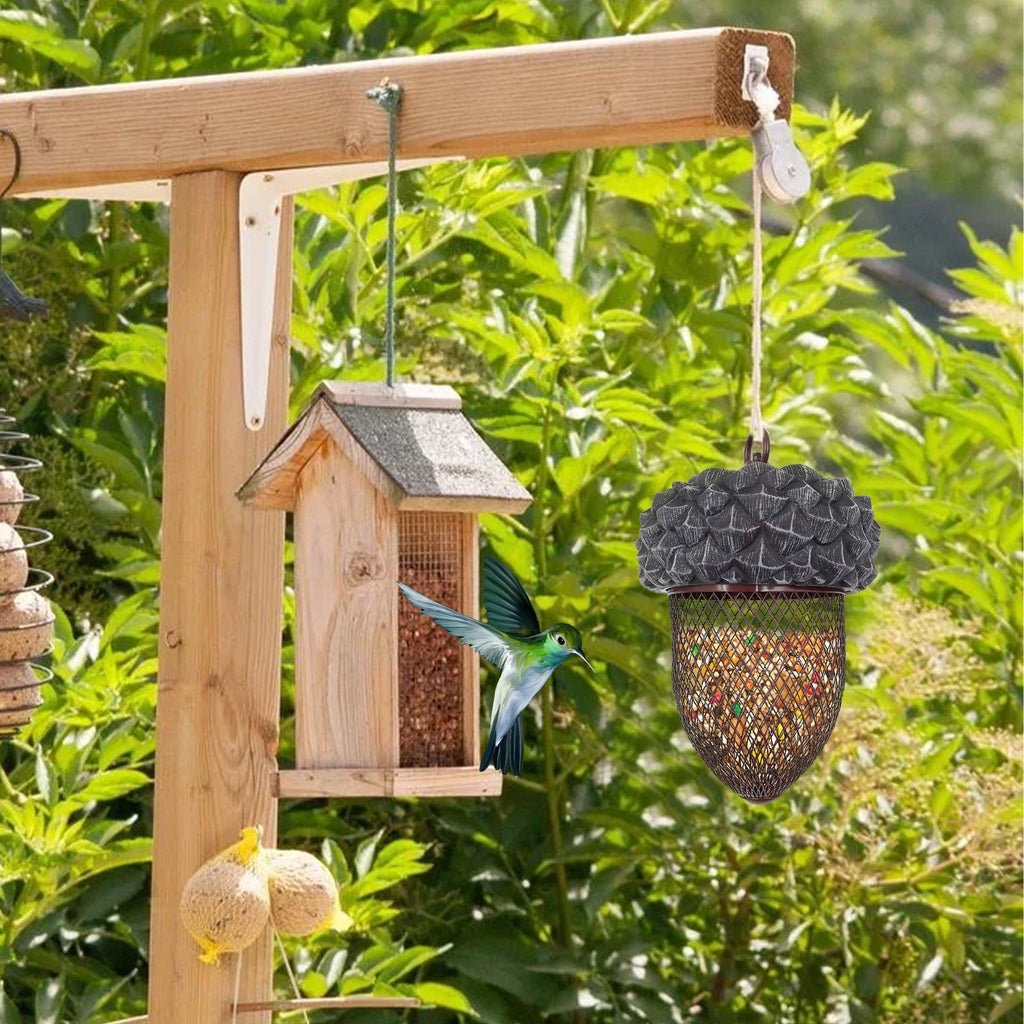 Acorn Shaped Bird Feeder Hanging Garden Feeder for Wild Birds