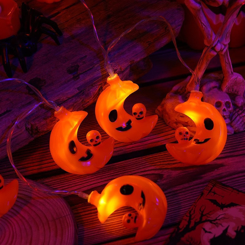 Halloween LED Light String Pumpkin Ghost Outdoor Holiday