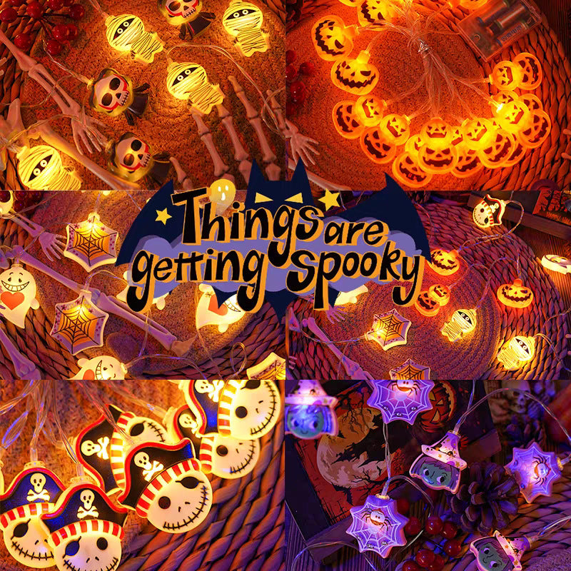 Halloween LED Light String Pumpkin Ghost Outdoor Holiday