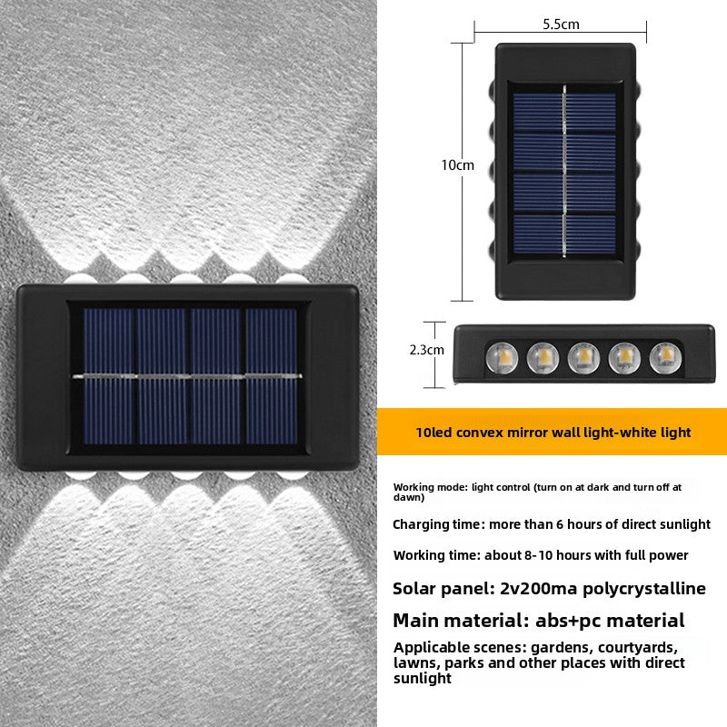Solar Powered Outdoor Wall Light LED Illumination Lighting