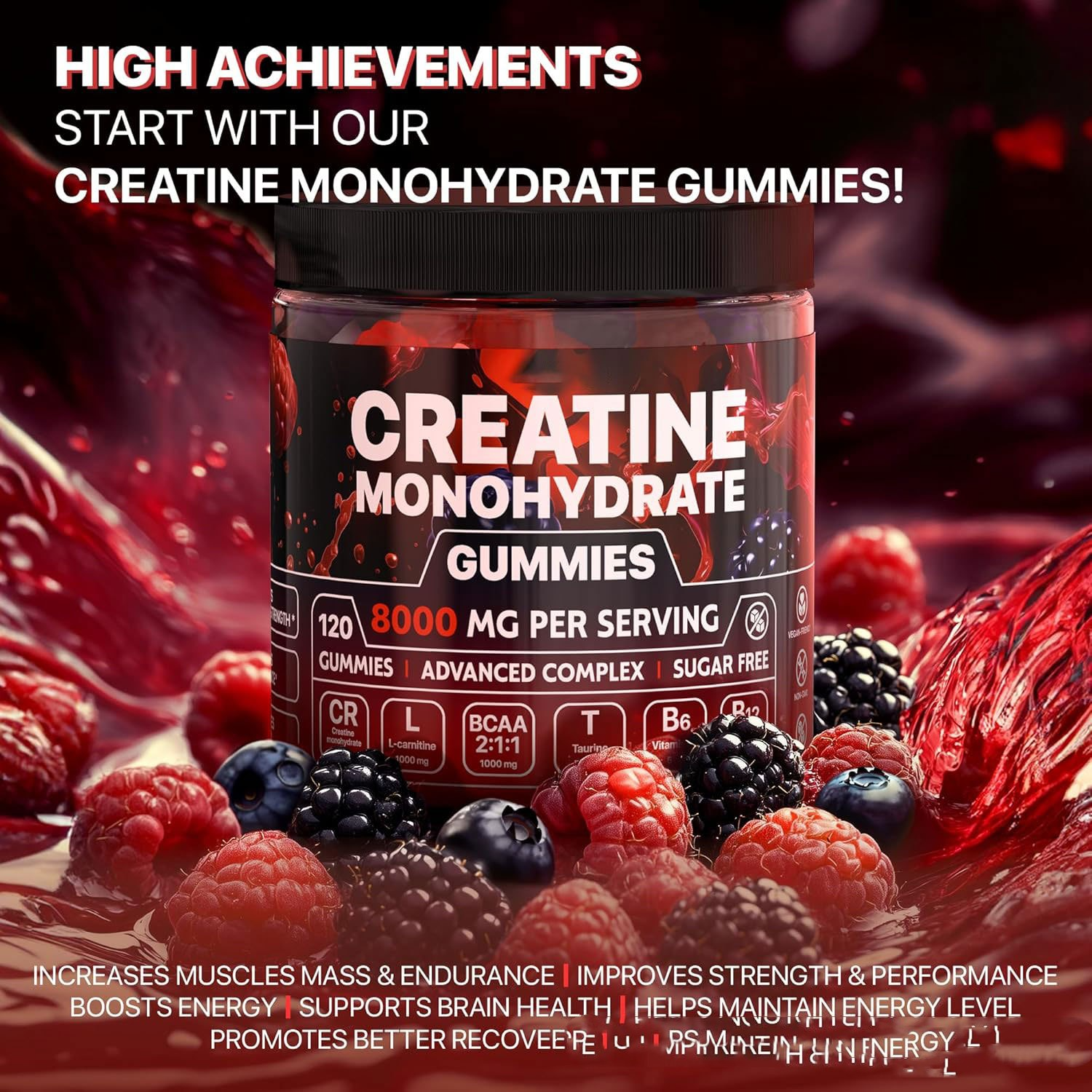 Muscle Boost Gummies Daily Fitness Support Supplement Chews