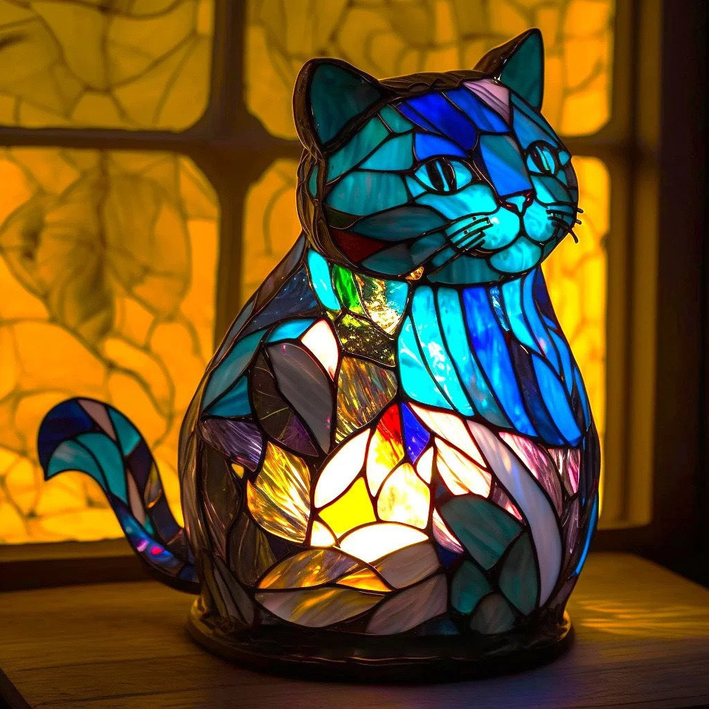 LED Night Light Animal Statue Ambient Bedside Lamp Home Decor