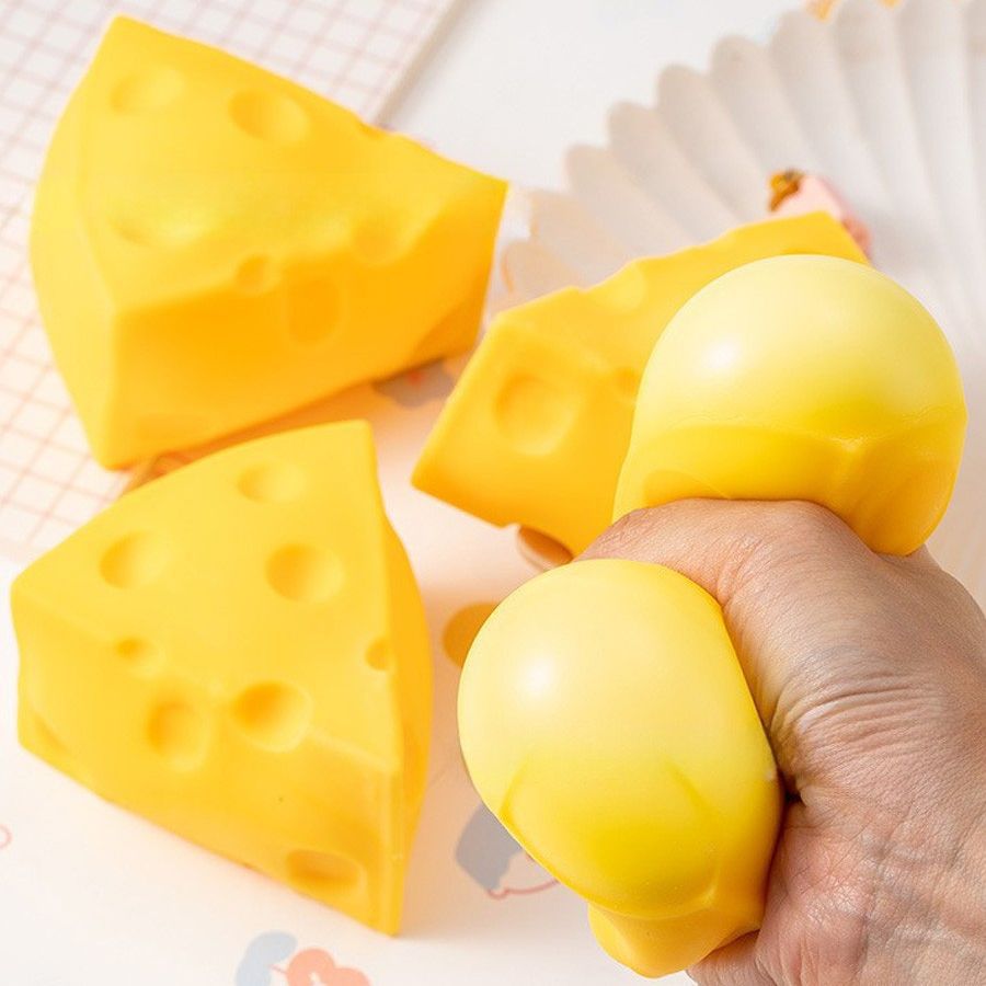 Cheese Shape Stress Relief Squeeze Toy Slow Rise Fidget