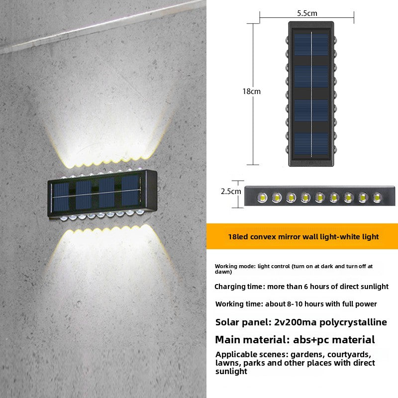 Solar Powered Outdoor Wall Light LED Illumination Lighting