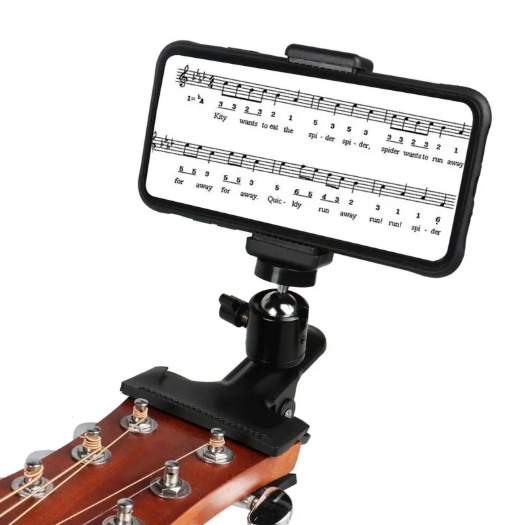 Phone Guitar Clip Stand Adjustable Instrument Mount for Recording
