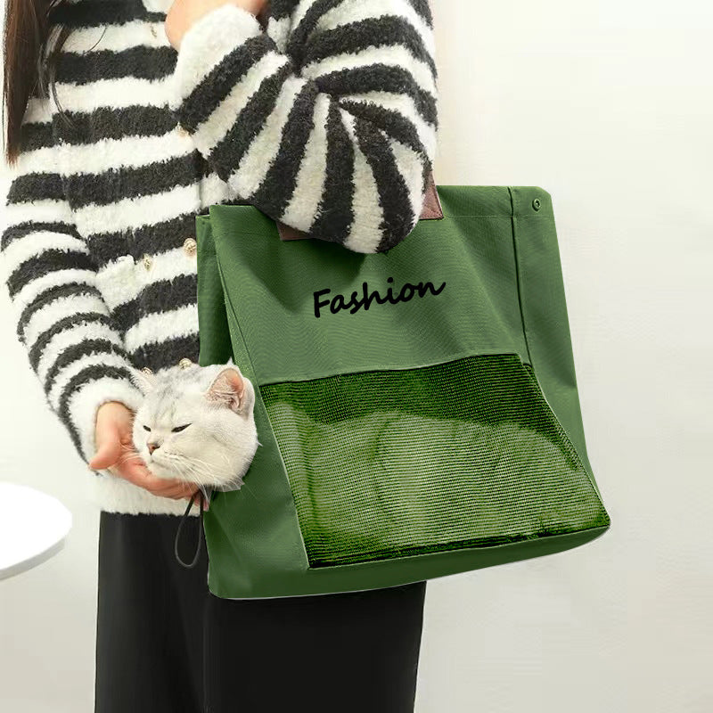 Portable Cat Carrier Bag Breathable Travel Tote for Pets