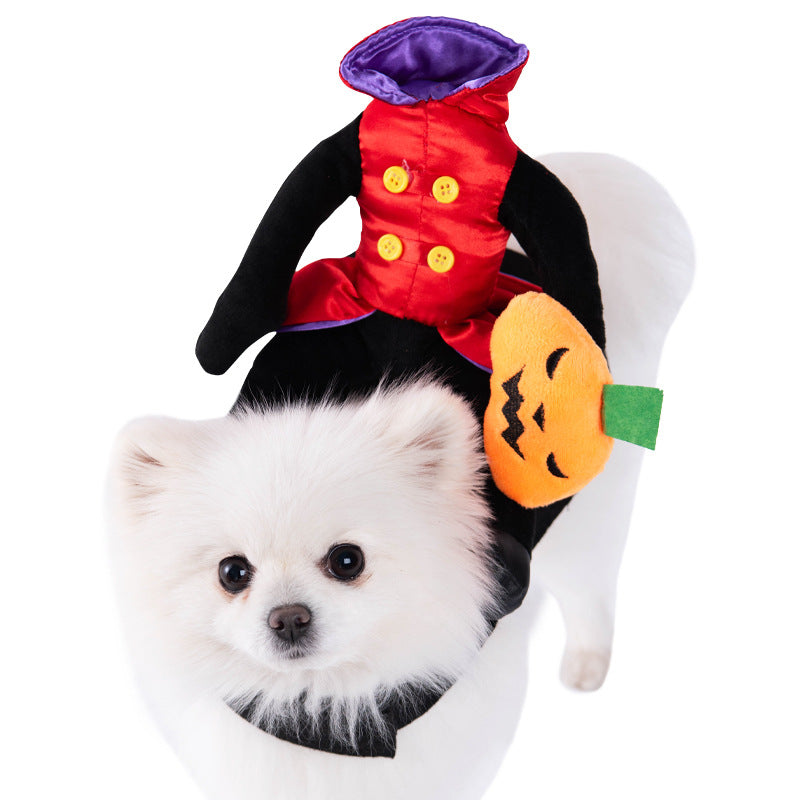 Funny Pet Halloween Costume for Dogs and Cats Adjustable Outfit for Small and Medium Pets