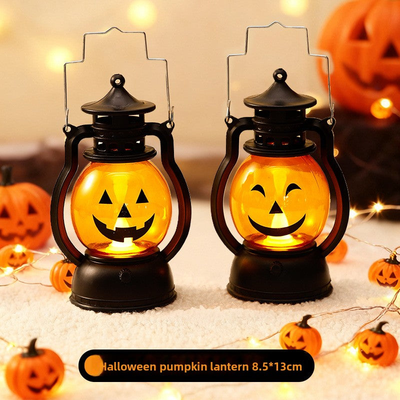 Halloween Retro Small Oil Lamp Pumpkin Lantern Ghost Night