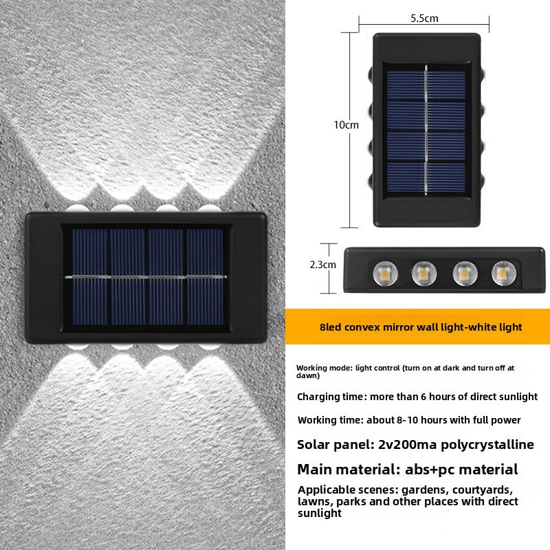 Solar Powered Outdoor Wall Light LED Illumination Lighting
