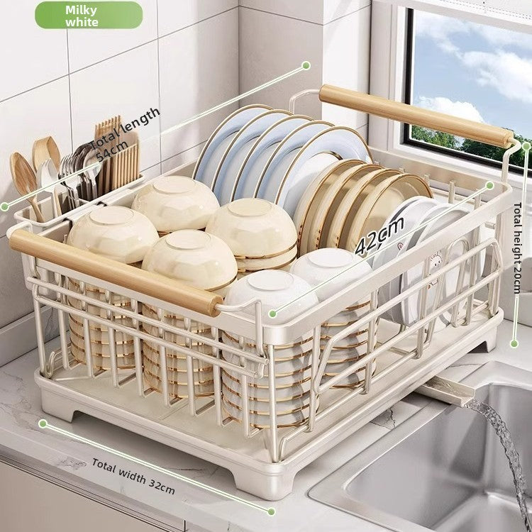 Stainless Steel Dish Drainer Rack Multifunctional Kitchen Sink Organizer