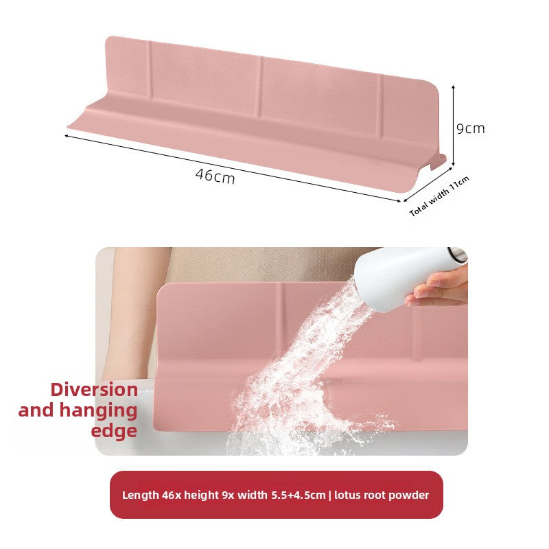 Silicone Sink Splash Guard Suction Cup Water Barrier for Bathroom