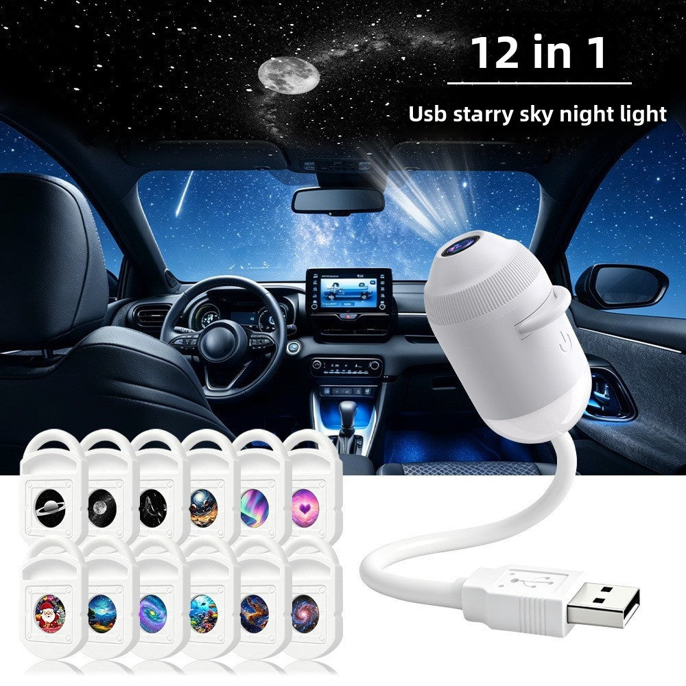 Starry Sky Projection Lamp Replaceable Film Patterns USB