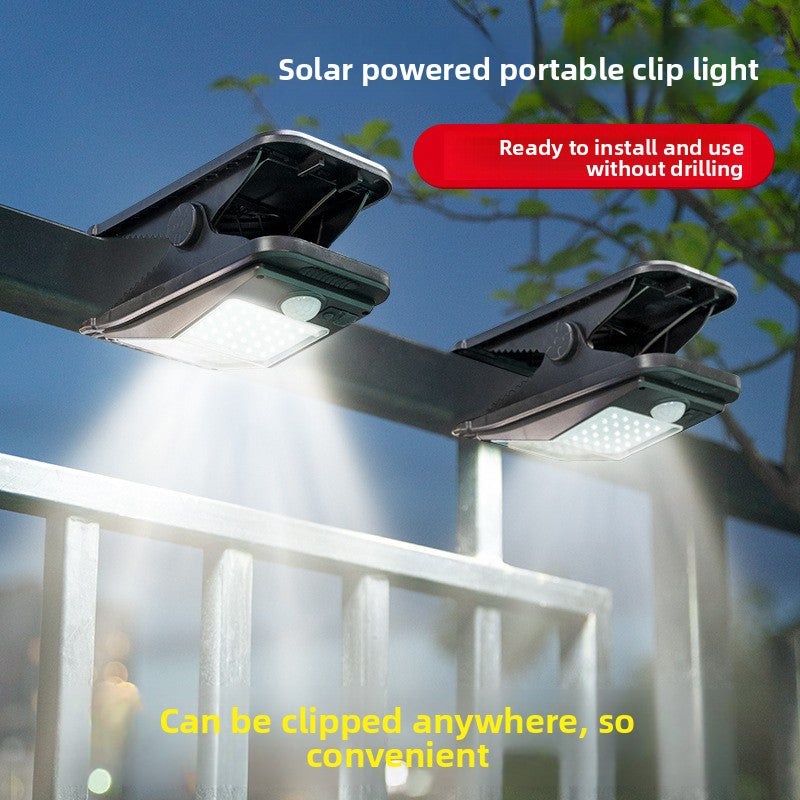 Solar Powered Motion Sensor Outdoor Wall Light Lamp