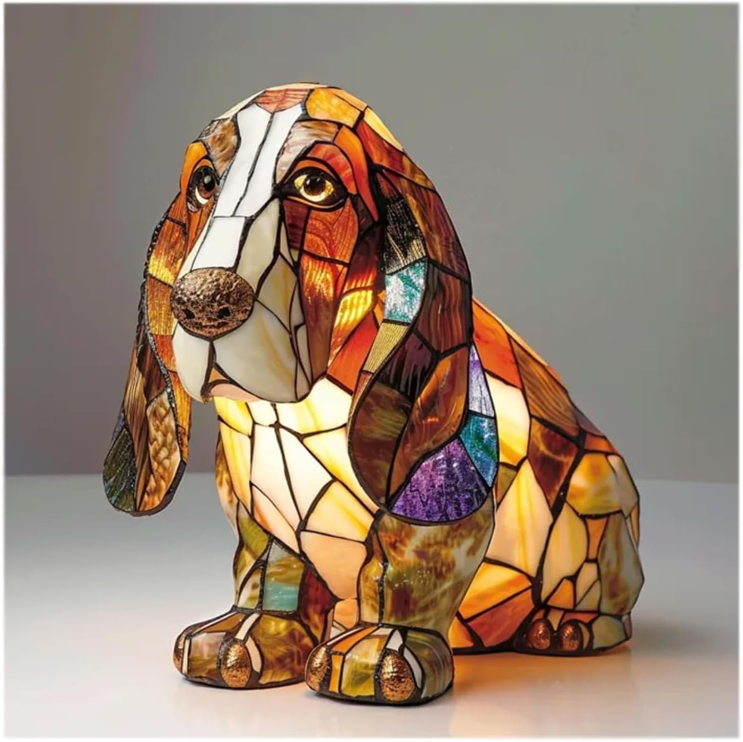 LED Night Light Animal Statue Ambient Bedside Lamp Home Decor