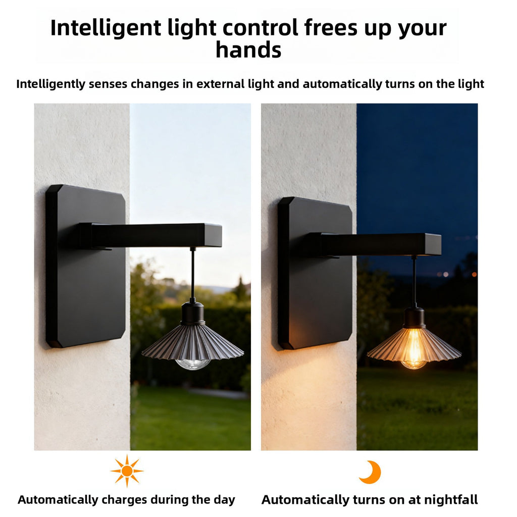 Solar Outdoor Wall Lamp Retro Light