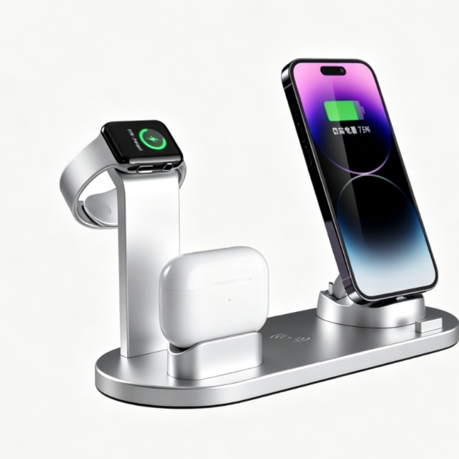 4 in 1 Wireless Charging Station for Phone Watch and Earbuds