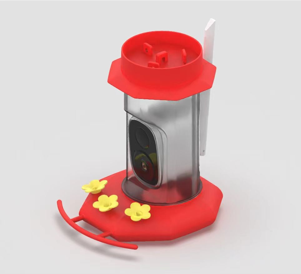 Solar Powered AI Bird Feeder Camera Smart Garden Wildlife Feeder