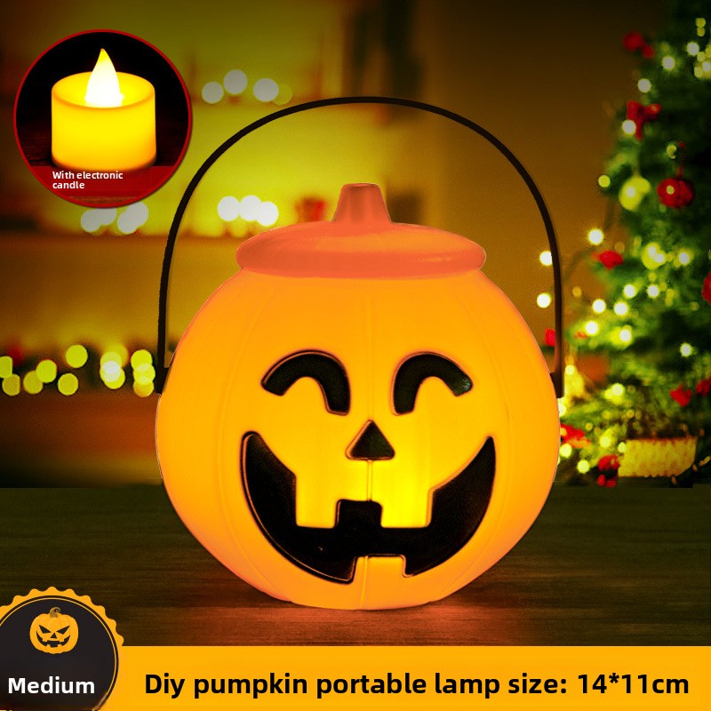 Halloween Retro Small Oil Lamp Pumpkin Lantern Ghost Night