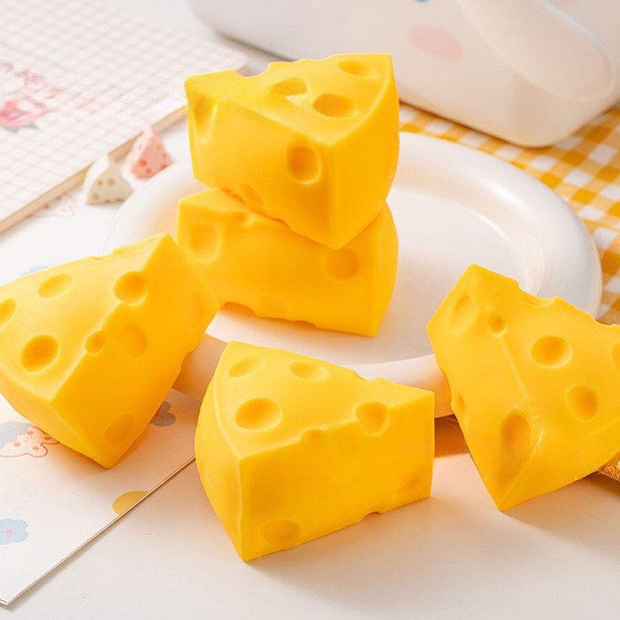 Cheese Shape Stress Relief Squeeze Toy Slow Rise Fidget