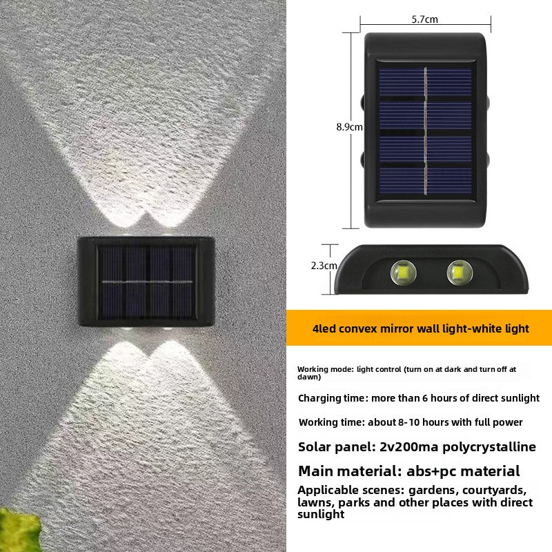 Solar Powered Outdoor Wall Light LED Illumination Lighting