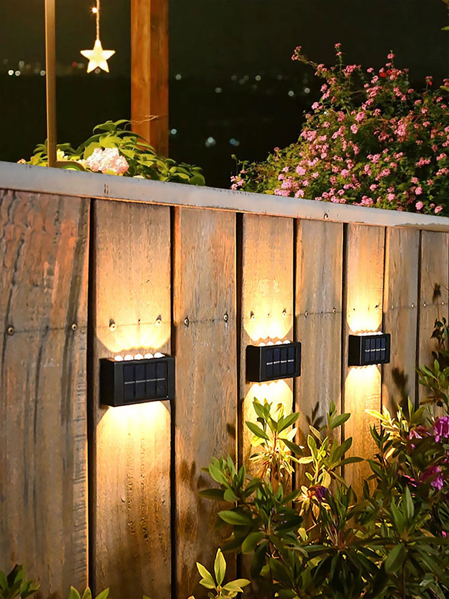 Solar Powered Outdoor Wall Light LED Illumination Lighting