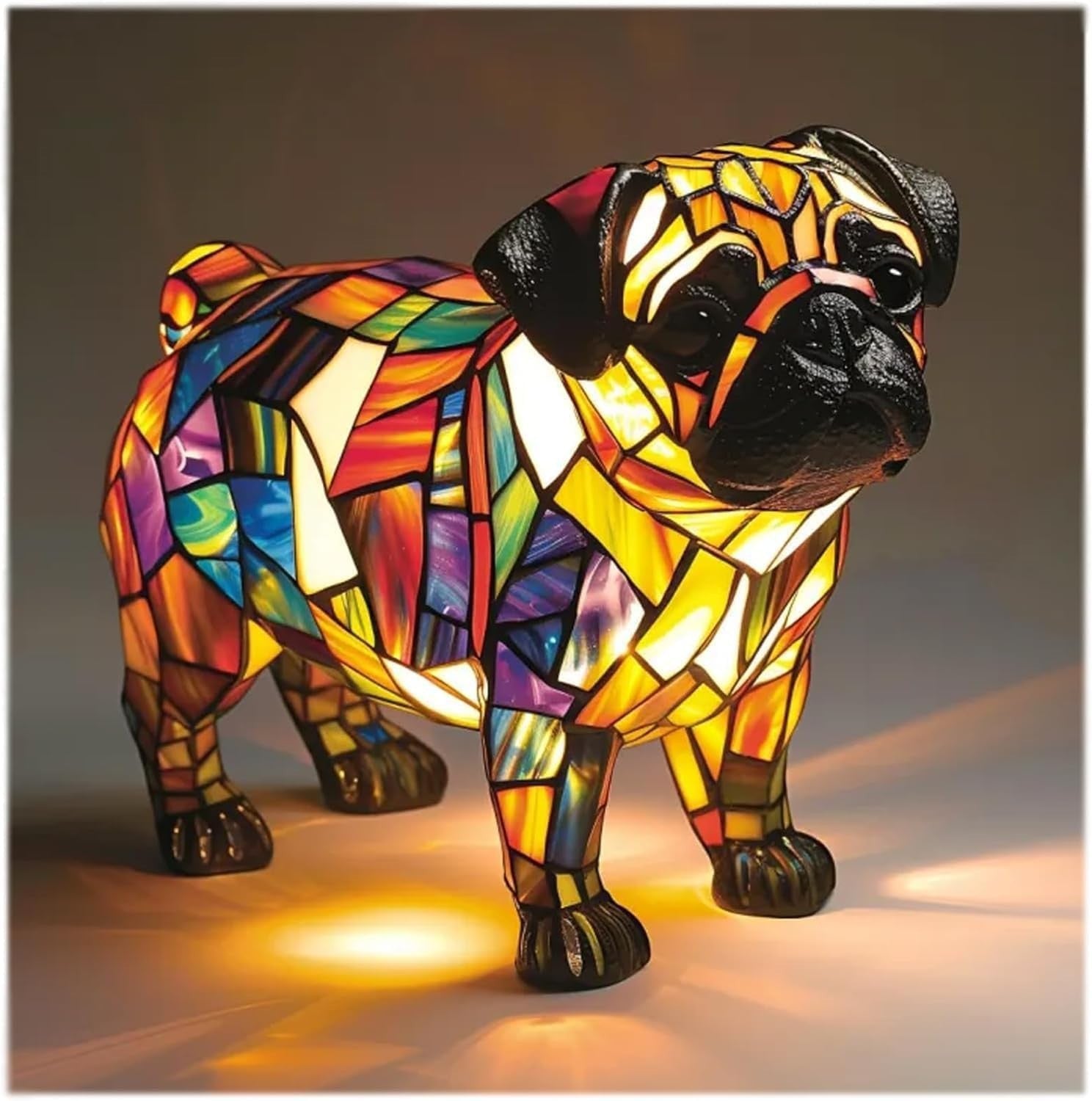 LED Night Light Animal Statue Ambient Bedside Lamp Home Decor