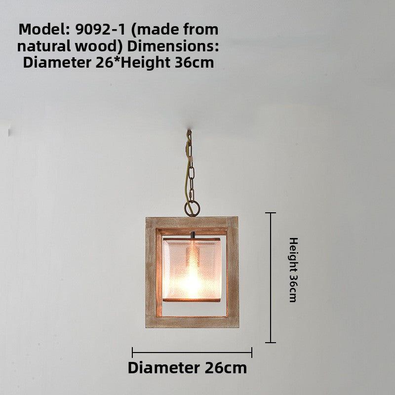 Decorative Wood Chandelier LED Light Lighting Solid Lamp