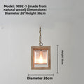 Decorative Wood Chandelier LED Light Lighting Solid Lamp