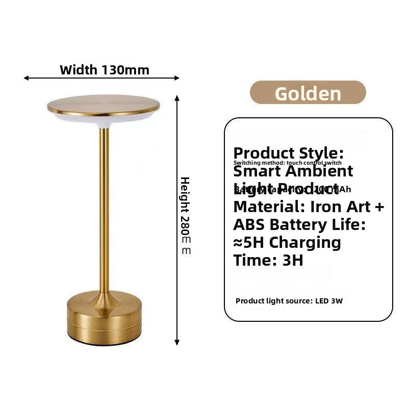 Scandinavian Table Lamp Rechargeable Touch Control USB