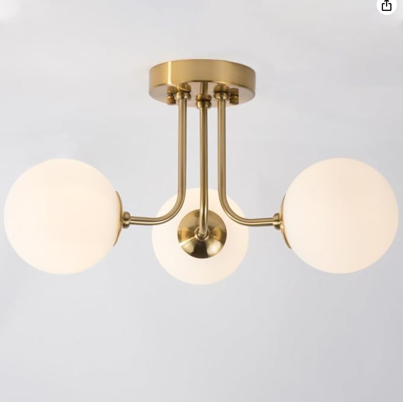 Glass Ball Ceiling Lamp Modern Tempered Light