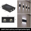 Solar Powered Outdoor Wall Light Up Down Illumination Lamp