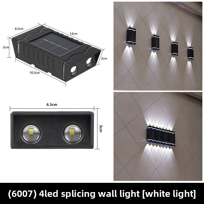 Solar Powered Outdoor Wall Light Up Down Illumination Lamp