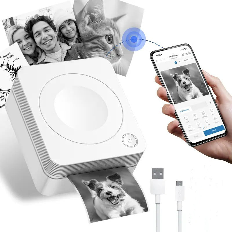 Portable Thermal Printer Wireless Inkless Label and Note Printer