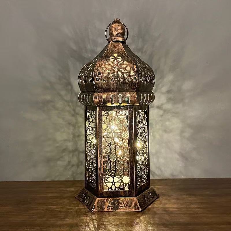 Iron Cut Out Candle Holder Vintage Decorative Lamp Metal