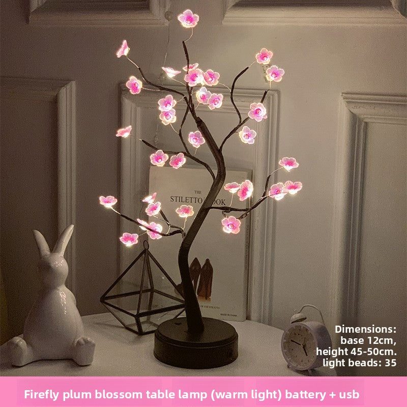 LED Christmas Tree Light Touch Control Tabletop Tree Lamp Holiday Decoration for Desk and Shelf