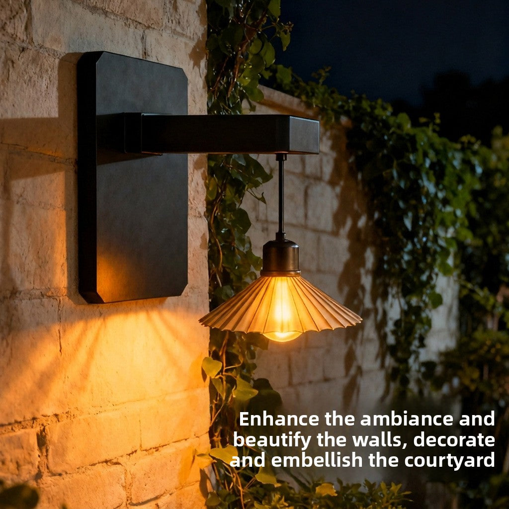 Solar Outdoor Wall Lamp Retro Light