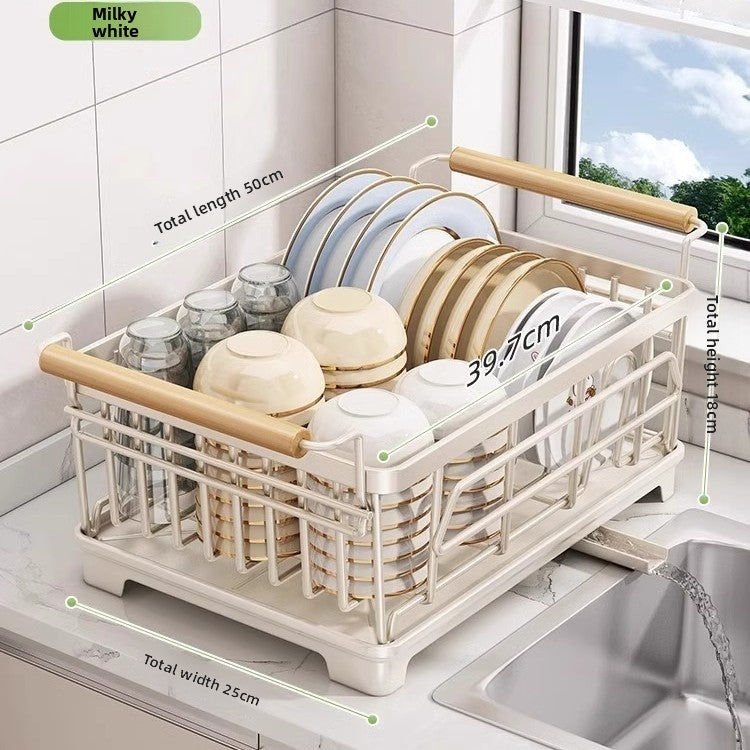 Stainless Steel Dish Drainer Rack Multifunctional Kitchen Sink Organizer