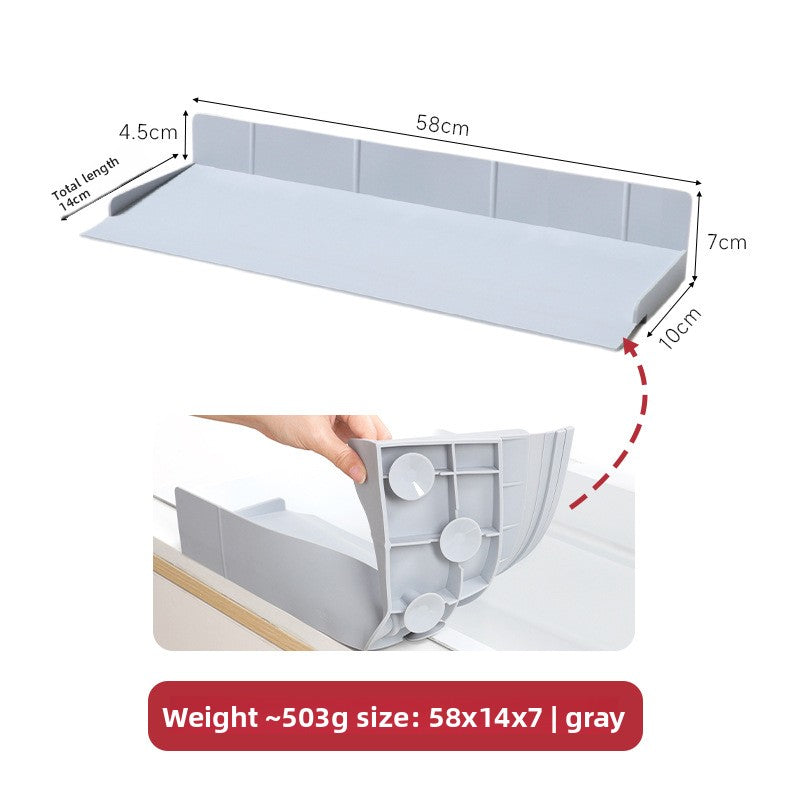 Silicone Sink Splash Guard Suction Cup Water Barrier for Bathroom