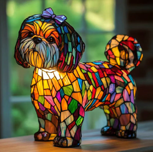 LED Night Light Animal Statue Ambient Bedside Lamp Home Decor