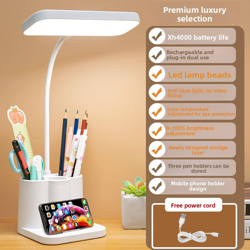 LED Desk Lamp Adjustable Touch Control Dimmable Eye Caring Study Light for Home Office