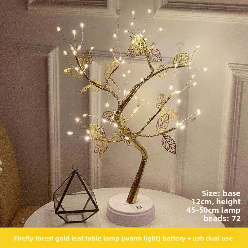 LED Christmas Tree Light Touch Control Tabletop Tree Lamp Holiday Decoration for Desk and Shelf