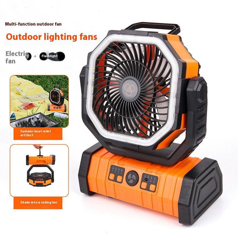 Outdoor Household Power Bank LED Light Camping Fan Lighting