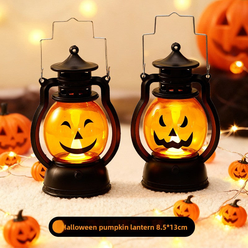 Halloween Retro Small Oil Lamp Pumpkin Lantern Ghost Night